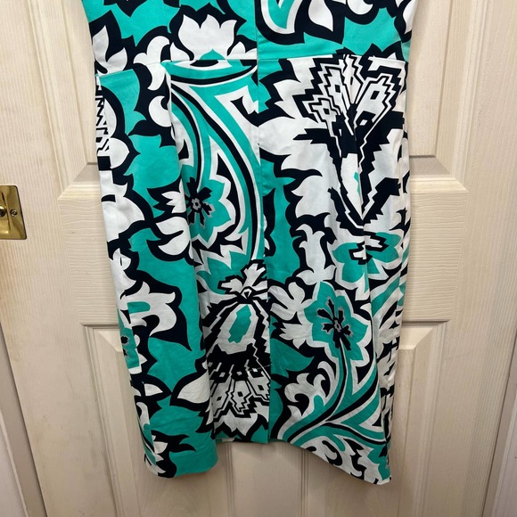 Banana Republic Milly Square Neckline Eden Rock Tropical Sheath Dress Size 2 - Picture 9 of 13